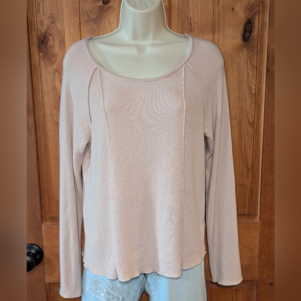 Love Women's Light Pink Long Sleeve Sweater